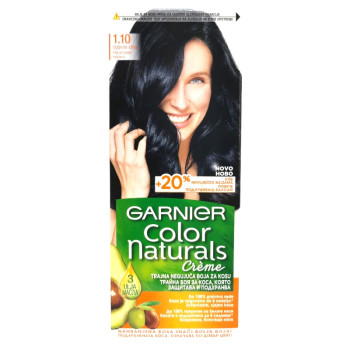 GARNIER боя за коса, Color naturals, Номер 1.10, Наситено черно GARNIER боя за коса, Color naturals, Номер 1.10, Наситено черно