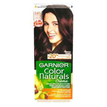 GARNIER боя за коса, Color naturals, Номер 3.61, Червена къпина GARNIER боя за коса, Color naturals, Номер 3.61, Червена къпина