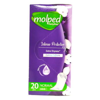 MOLPED дамски ежедневни превръзки, Памук, Normal, 20 броя MOLPED дамски ежедневни превръзки, Памук, Normal, 20 броя