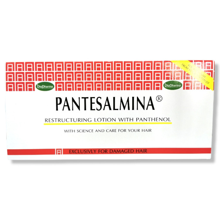 BIOPHARMA ампули за коса, Pantesalmina, Реструктуриращ лосион с пантенол, 12 броя