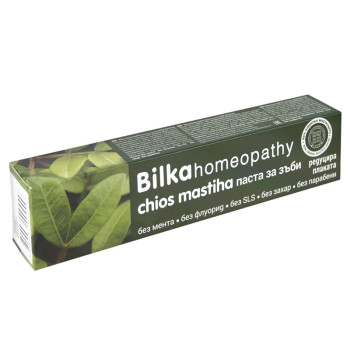 BILKA паста за зъби, Homeopathy, Мастиха, 75мл BILKA паста за зъби, Homeopathy, Мастиха, 75мл
