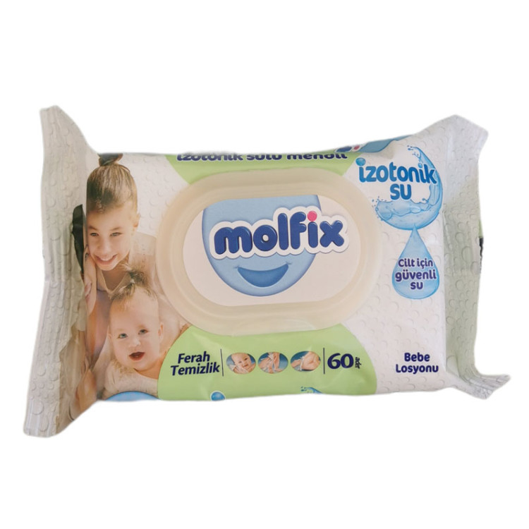 MOLFIX бебешки мокри кърпи с капак, 3х60 броя