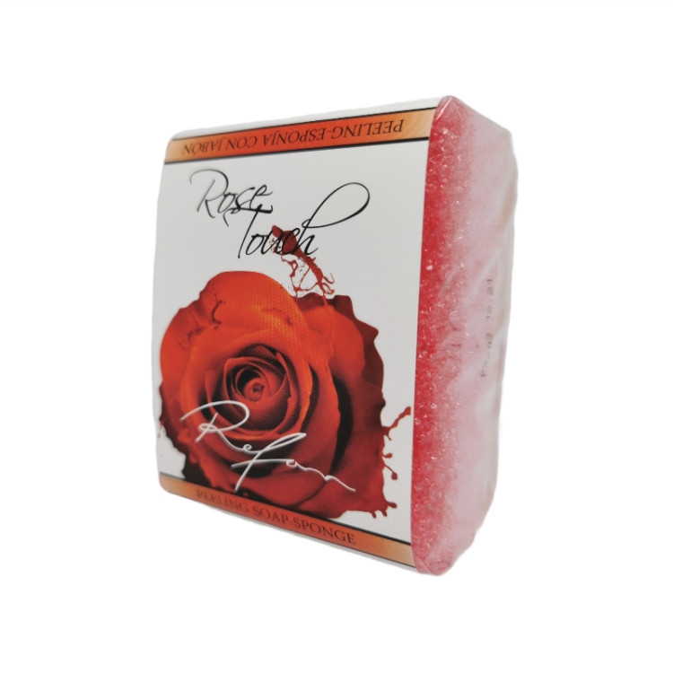 REFAN пилинг сапун с гъба, Rose touch, 75гр