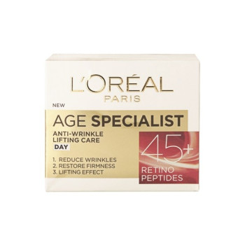 LOREAL крем за лице, Против бръчки, 45+ , Дневен, 50мл 