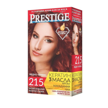 PRESTIGE боя за коса, Медно червен, Номер 215 PRESTIGE боя за коса, Медно червен, Номер 215