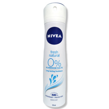 NIVEA дезодорант дамски, Fresh natural, Aluminium salts, 150мл