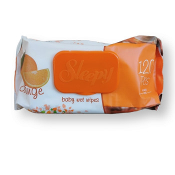 SLEEPY мокри кърпи, Портокал, 120 броя