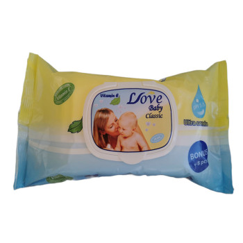 LOVE baby бебешки мокри, Ultra sensitive, Vitamin E, 72 броя LOVE baby бебешки мокри, Ultra sensitive, Vitamin E, 72 броя