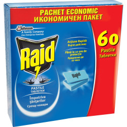 RAID таблетки срещу комари за електрически изпарител, 60 броя