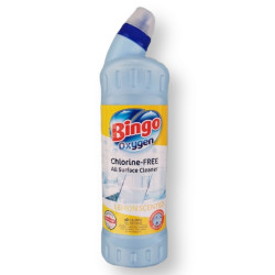 BINGO oxygen, Препарат за баня и тоалетна, Без хлор, Лимон, 750мл