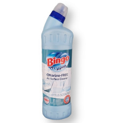 BINGO oxygen, Препарат за баня и тоалетна, Без хлор, Евкалипт, 750мл