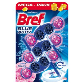 BREF color aktiv ароматизатор за тоалетна чиния, Цветя, 3х50гр
