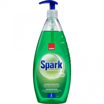 Sano spark препарат за съдове 1литър с помпа,Cucumber & Lemon