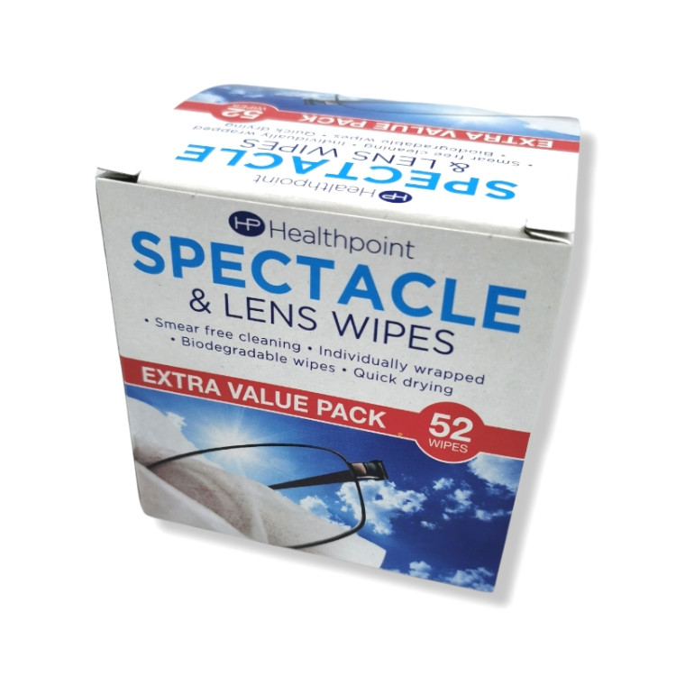 SPECTACLE мокри кърпички за почистване на очила, 52 броя