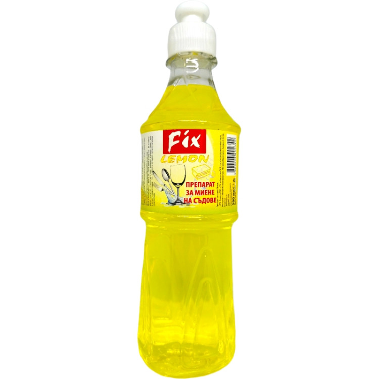 FIX препарат за измиване на съдове, Лимон, 500мл