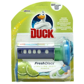 DUCK ароматизатор за тоалетна чиния, Свеж диск, Лимон, 36мл