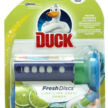 DUCK ароматизатор за тоалетна чиния, Свеж диск, Лимон, 36мл DUCK ароматизатор за тоалетна чиния, Свеж диск, Лимон, 36мл