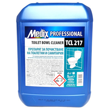 MEDIX professional, Препарат за почистване на тоалетни и санитария, TLC 217, 5 литра MEDIX professional, Препарат за почистване на тоалетни и санитария, TLC 217, 5 литра