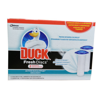 Duck тоалетно пате свеж диск двоен пълнител, Евкалипт