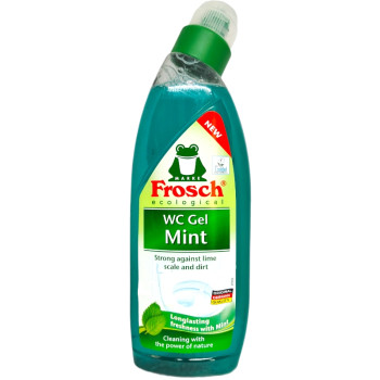 FROSCH почистващ гел за тоалетна чиния, Мента, 750мл FROSCH почистващ гел за тоалетна чиния, Мента, 750мл