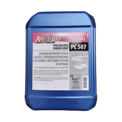 MEDIX professional специализиран течен сапун с антибактериална съставка, Без оцветители и аромати, РС 507, 5 литра